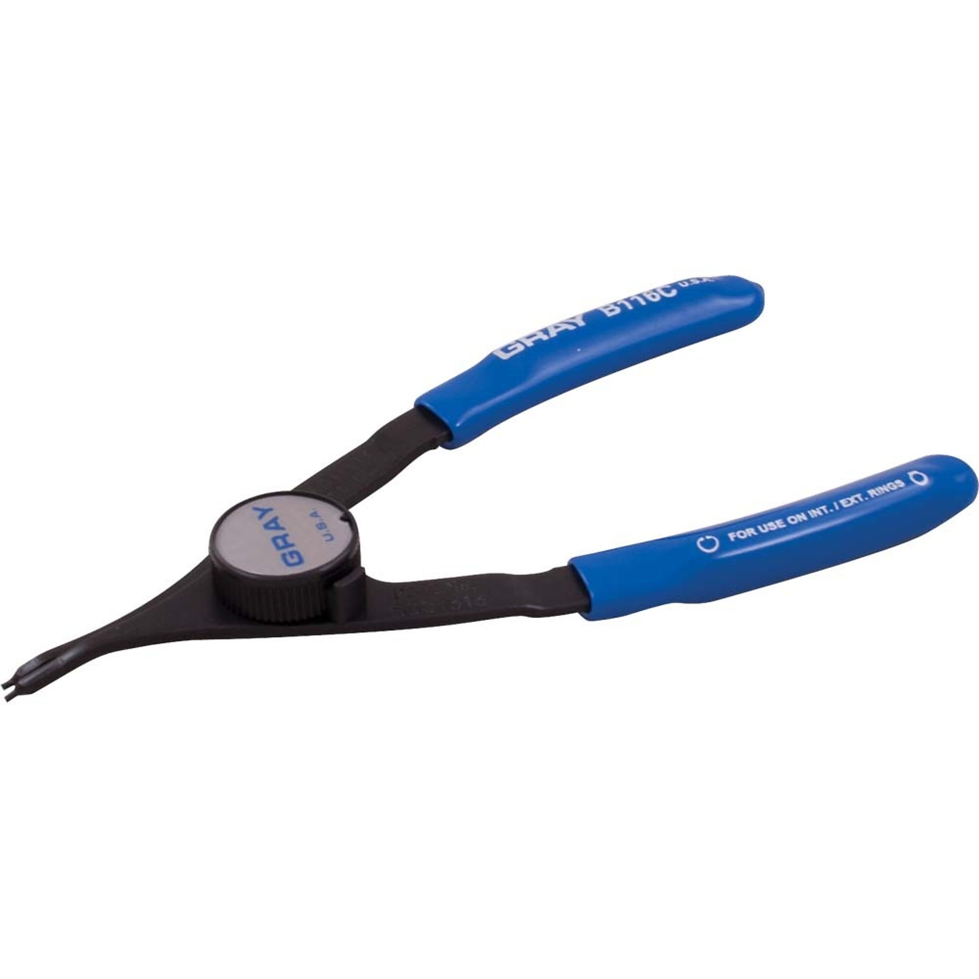 Gray Tools Convertible Retaining Ring Plier, 6" Long, .038" Tip, 18 Degree Tip Angle